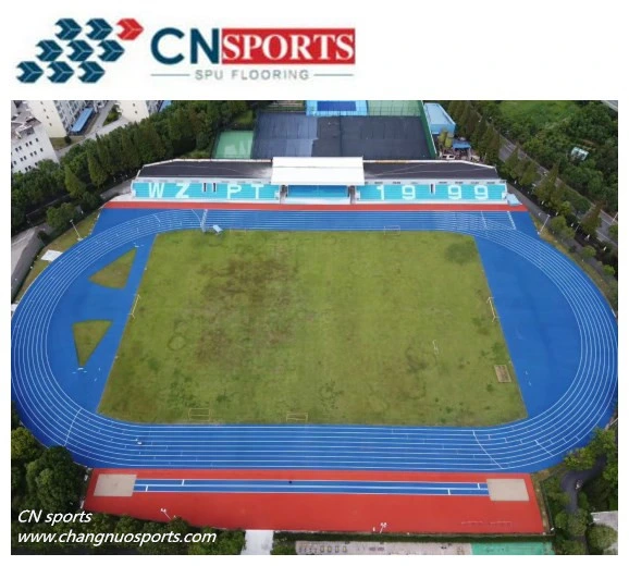 Iaaf Approved 13mm Sandiwhich Athletic Rubber Running Track with Broadcast Surface