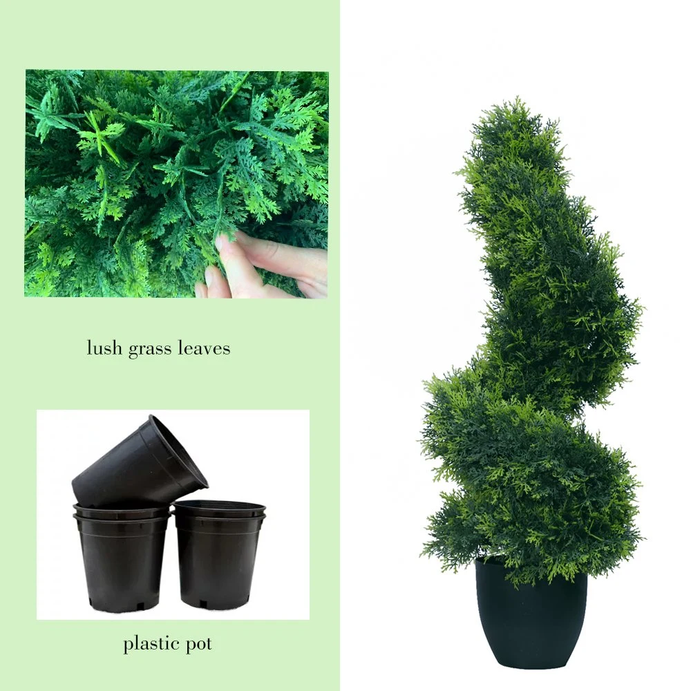 Artificial Natural Shapped Grass Artificial Topiary Cypress Tree