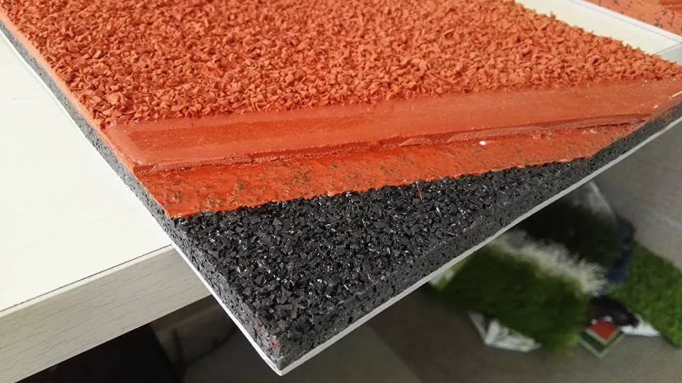 13mm Iaaf Certified Sandwich Athletic Rubber Running Track Flooring Material