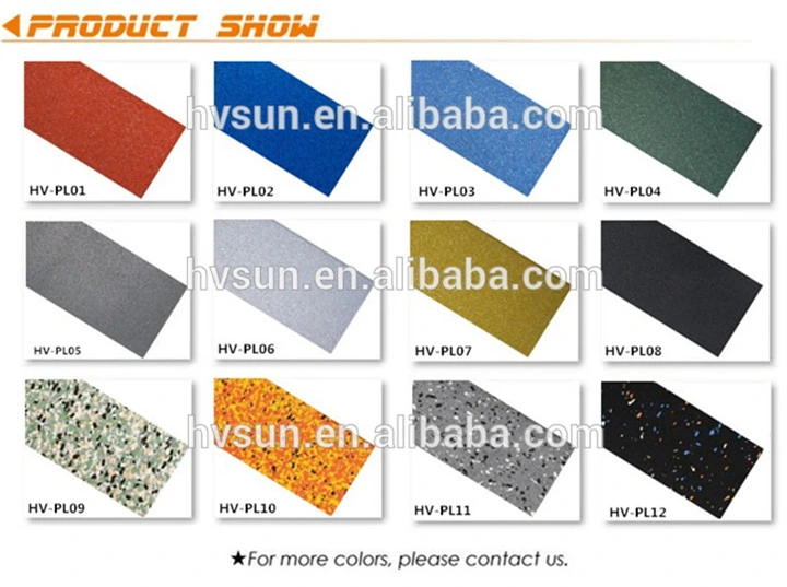 Customized Badminton Court Table Tennis Flooring Rubber Mats with Colorful Color