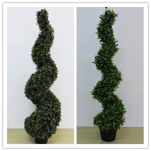 Artificial Leaf Topiary Grass in Plastic Pot Custom Size