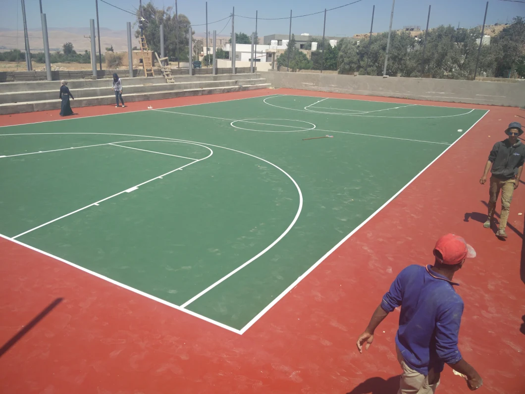 High Performance Anti-Slip Basketball Filed Silicon PU Paint Sports Court Flooring