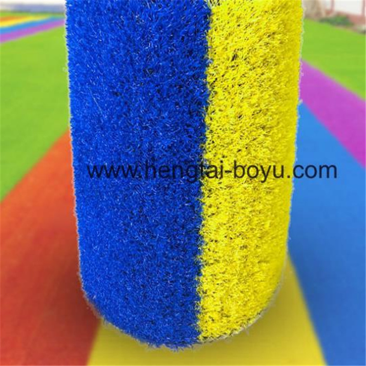 Customized Logo Fitness PU Foam Backing Gym Artificial Grass Turf Carpet for Sled Running Track