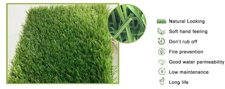 Chinese Manufacturer Natural Football Artificial Grass Lawn Turf Carpet for Soccer Fields Synthetic Grass
