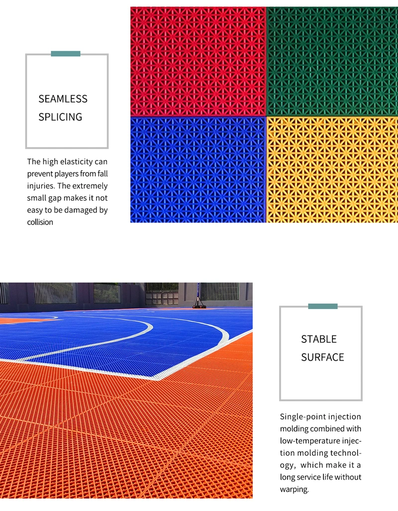 Cheap Outdoor Interlocking PP Sport Basketball Court Flooring Tiles Mat Paint Basketball Court