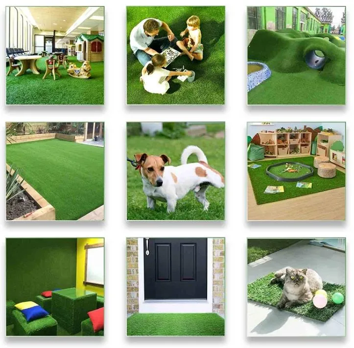 Customized White and Green Colorful Artificial Grass Turf Carpet for Fitness Gym Indoor Sled Running Track