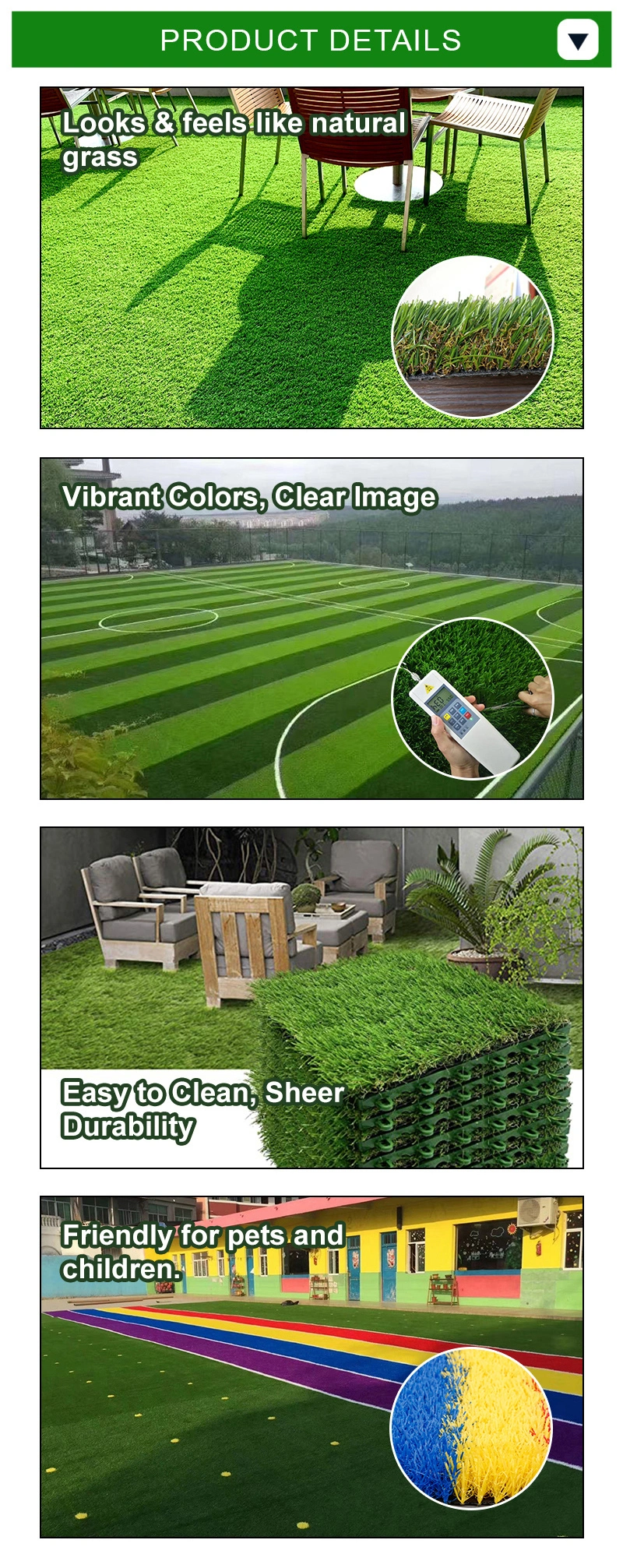 Factory Price Artificial Grass Sports Carpet Green