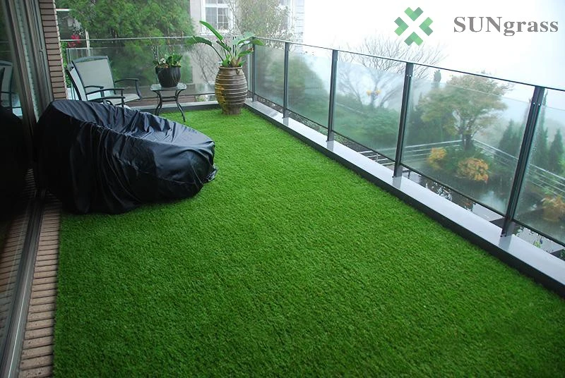 35mm 4-Tones with Stem Landscape Lawn Artificial Grass Synthetic Turf for Decoration