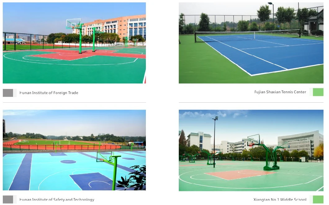 Senria Sports Silicone PUR Sport Court Floor for Fustal Court, Basketball Court, Badminton Court