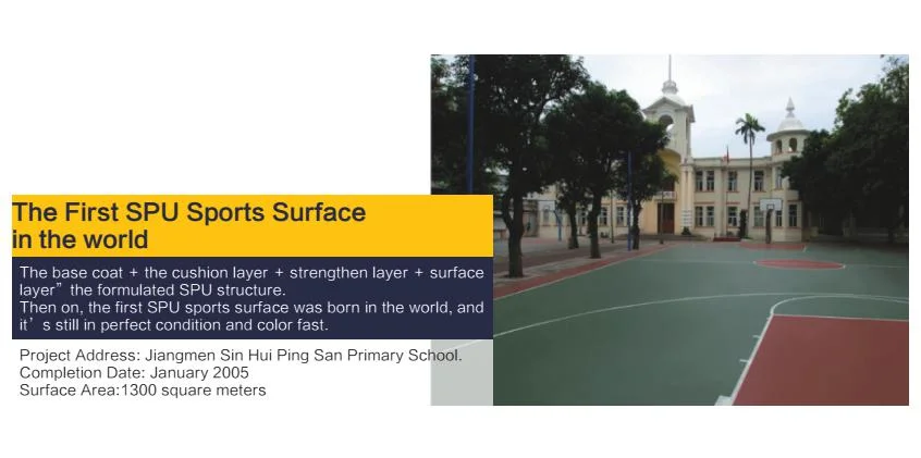 Silicon PU Rubber Flooring for Sports Court Basketball Court Floor Coating