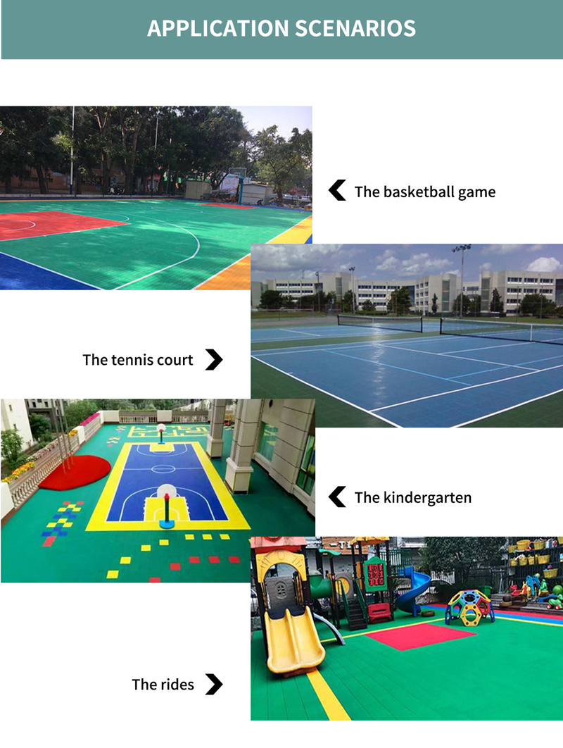 Plastic Basketball Court and Badminton Court Flooring Manufacture Plastic Floor Mat