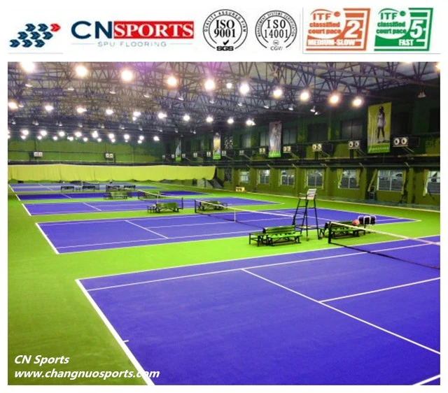 Liquid Coating Spu Acrylic Rubber Sports Flooring for Tennis Sport Court Floor