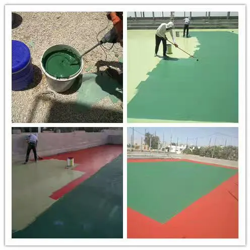 Silicon PU Painting PU Sport Court PU Tennis Floor Basketball Court Flooring