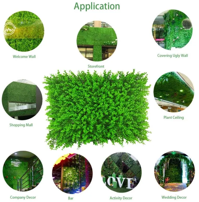Outdoor Fake Artificial Flower Grass Plant Artificial Green Wall for Home Decoration
