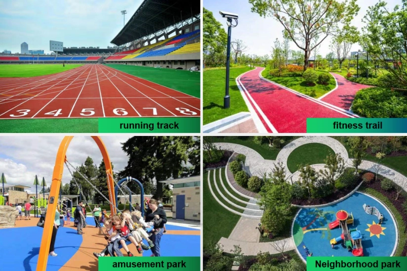 All Weather Suitable Bright Color EPDM Rubber Granule Playground Pavement Running Track