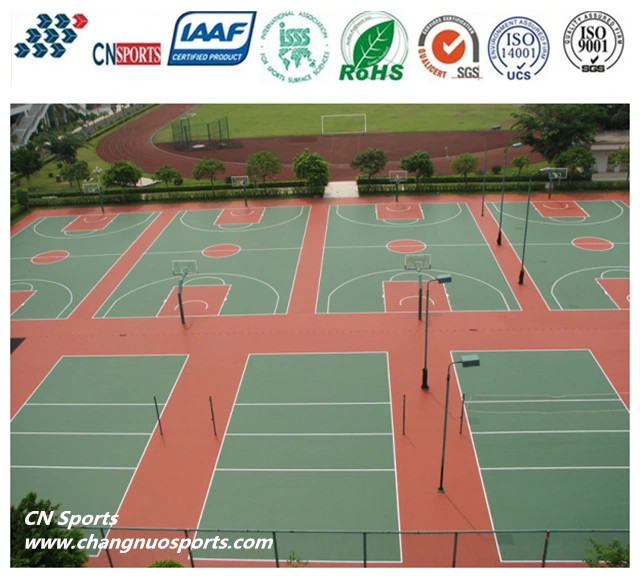 Liquid Coating Spu Acrylic Rubber Sports Flooring for Tennis Sport Court Floor