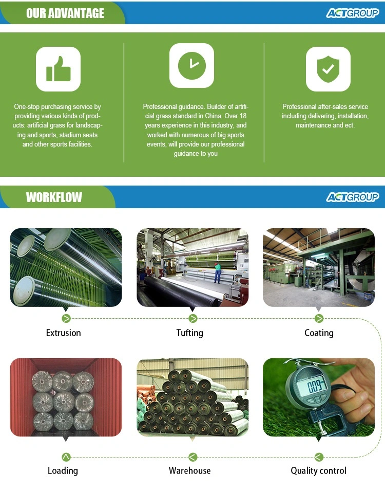 50mm Apple Green Stem Fiber Artificial Grass for Football (mds50)