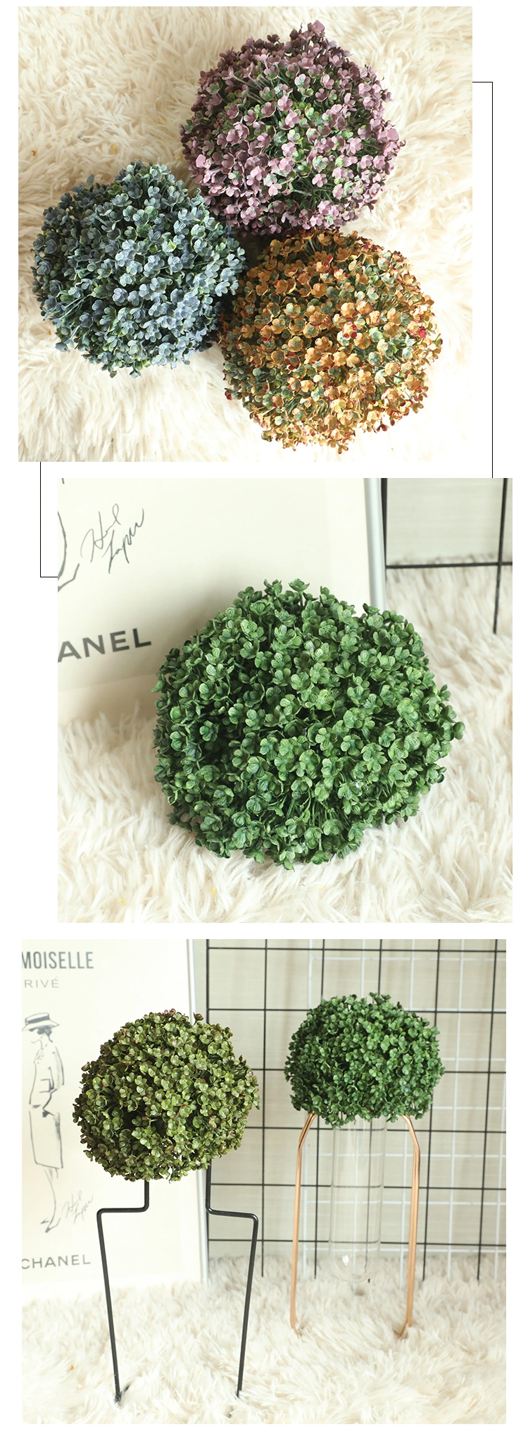 Artificial Grass Plant Topiary Boxwood Ball Dy1-2531A