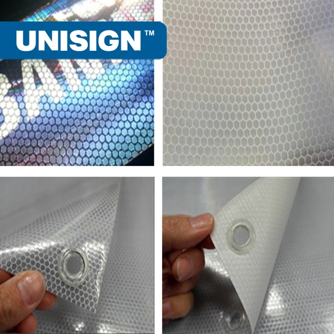Honeycomb Solvent Printable PVC Reflective Flex Banner