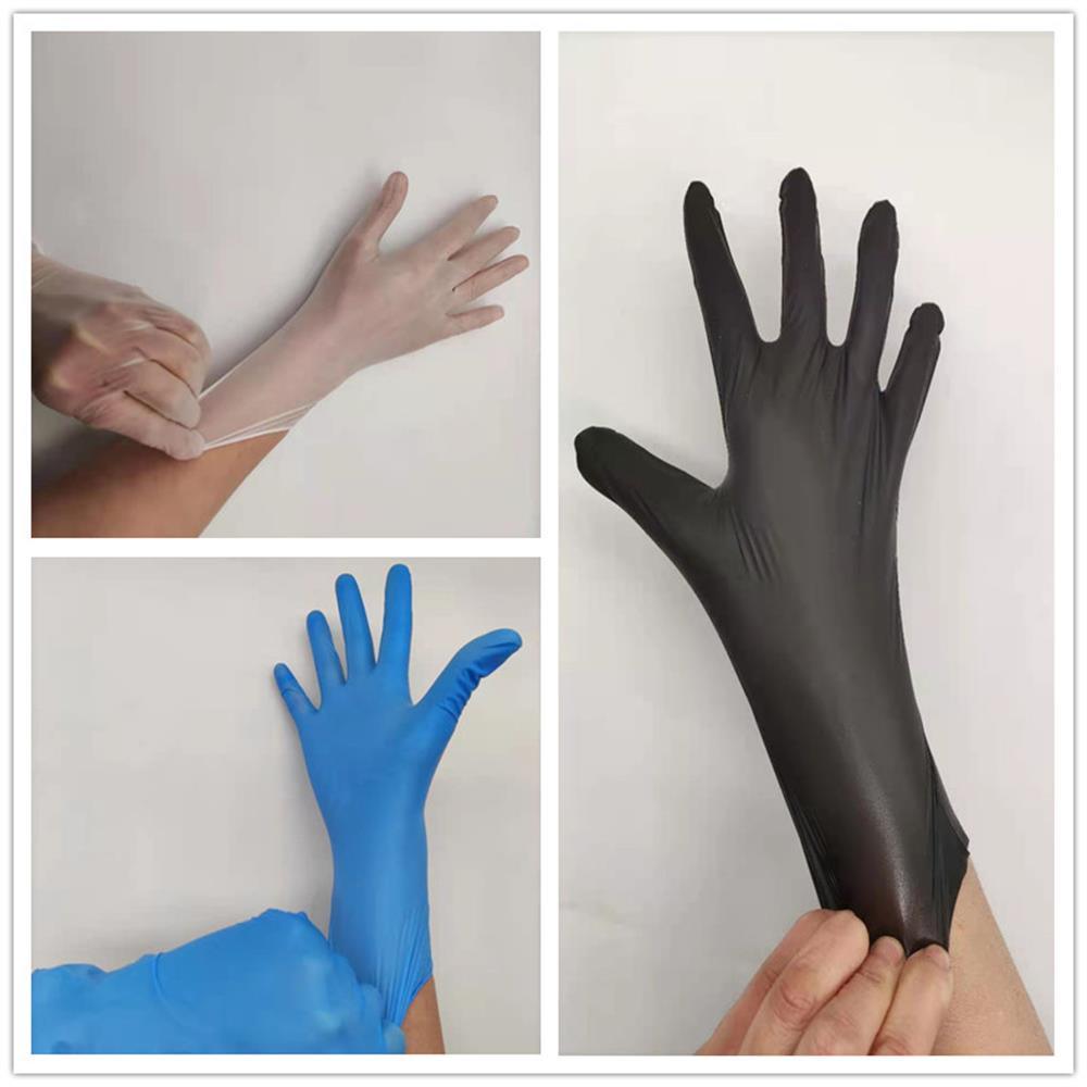 Daily Use Food Grade Eating Oil Proof Disposable Folded Transparent Vinyl Gloves