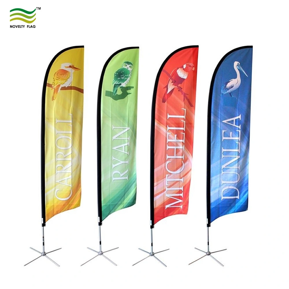 Custom Advertising Fabric Print Wind Feather Flag Beach Banner
