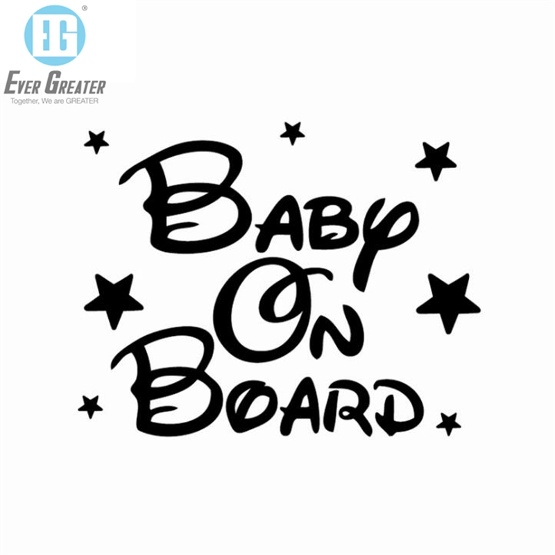 Cute Car Decoration Sticker Sign Adhesive Baby on Board Car Vinyl Decal Baby on Board Sicker