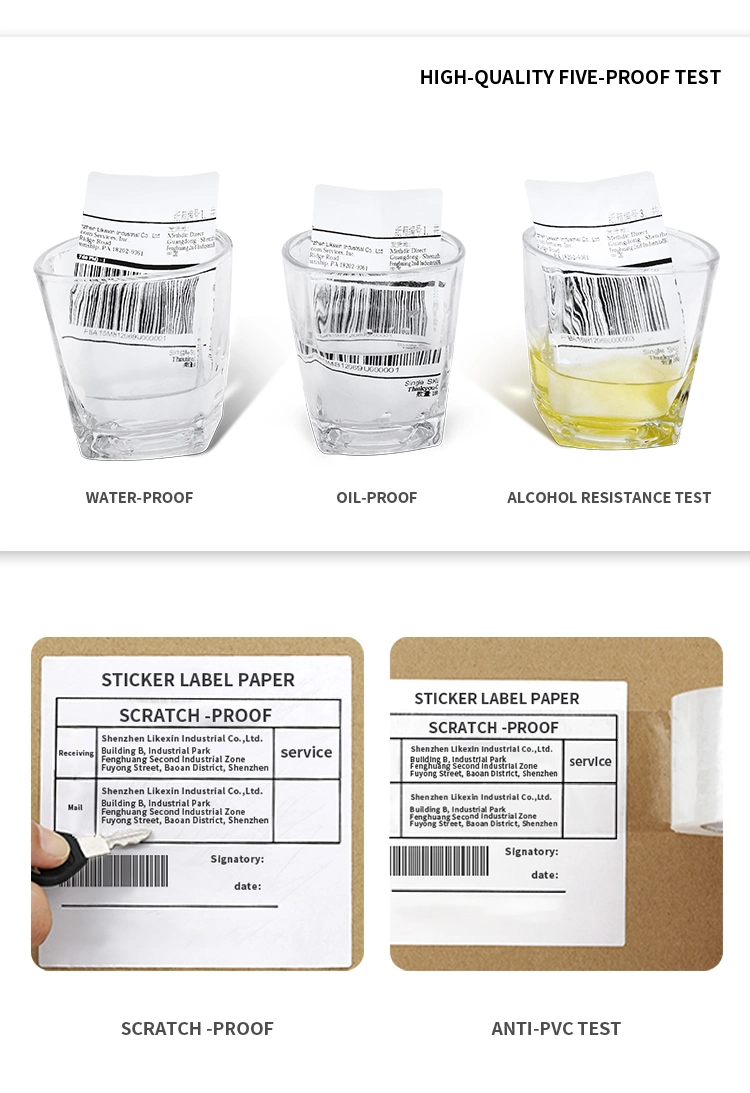 Sticky Packing Direct Thermal Labels 4X6 Shipping Self Adhesive Sticker