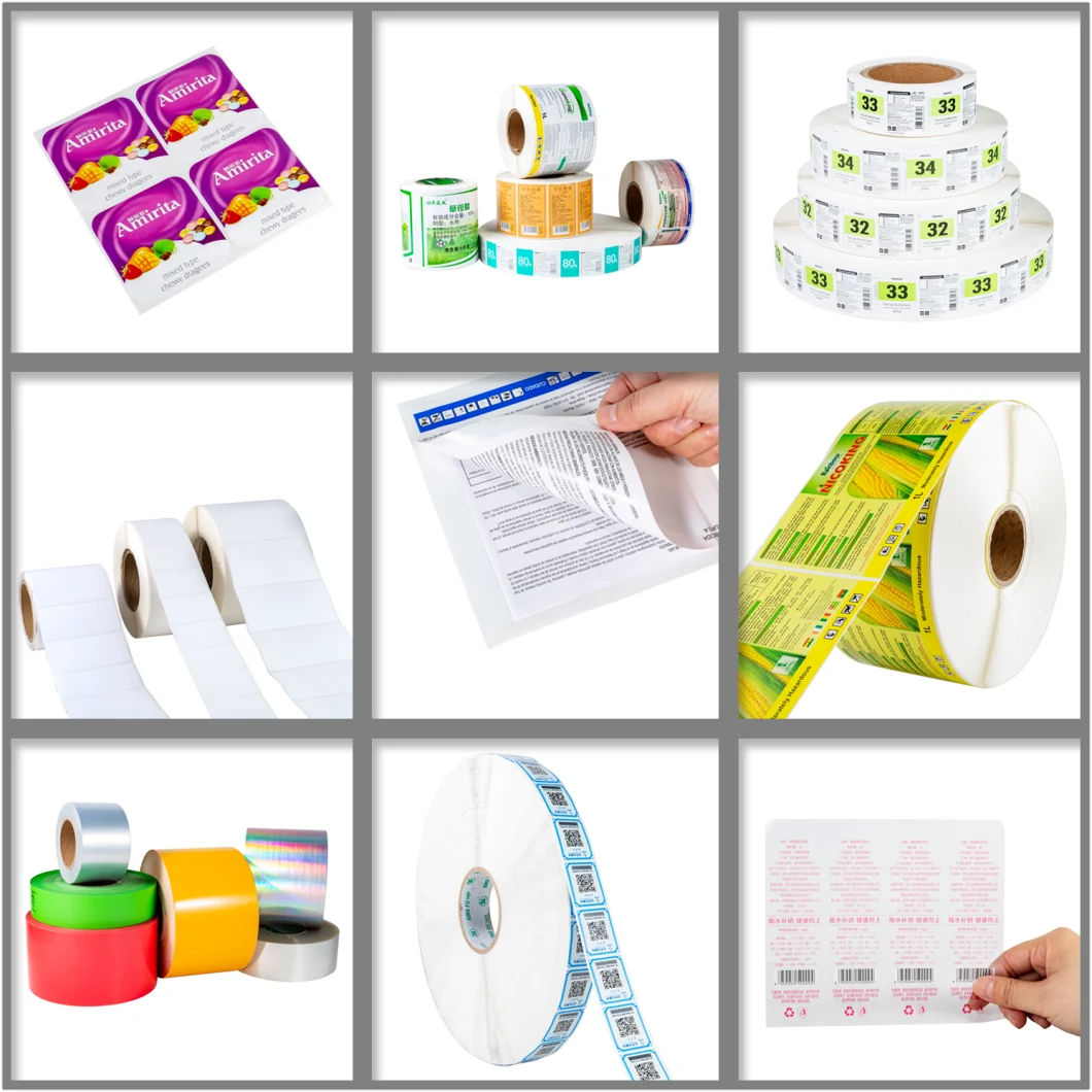 Eco-Friendly Customized Sticker Printing Label Roll Logo Adhesive Label Sticker