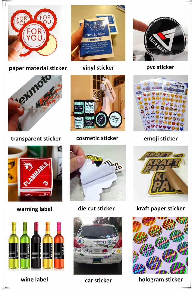 Waterproof Label Sticker Printing, Transparent Custom Label Sticker