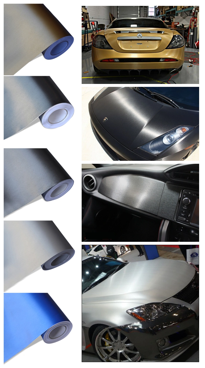 Ondis 1.52*18m Self Adhesive Matte Chrome Car Wrap Vinyl Film