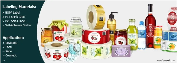 Automatic Self Adhesive Sticker Type Label Machine for Round Bottle Square Bottle Flat Bottle