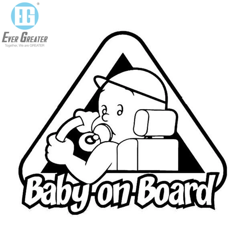 Glowing Vinyl Car Window Decal Baby on Board / Glow in Dark Kid in Vehicle Car Sticker Baby Car Sticker