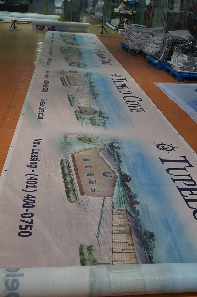 Custom Transparent Outdoor Vinyl Mesh Banner, Fence/Backdrop Banner