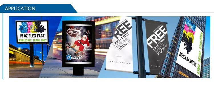 Outdoor Banner Stand Display PVC Pana Flex Banner Roll Black Back PVC Flex Banner