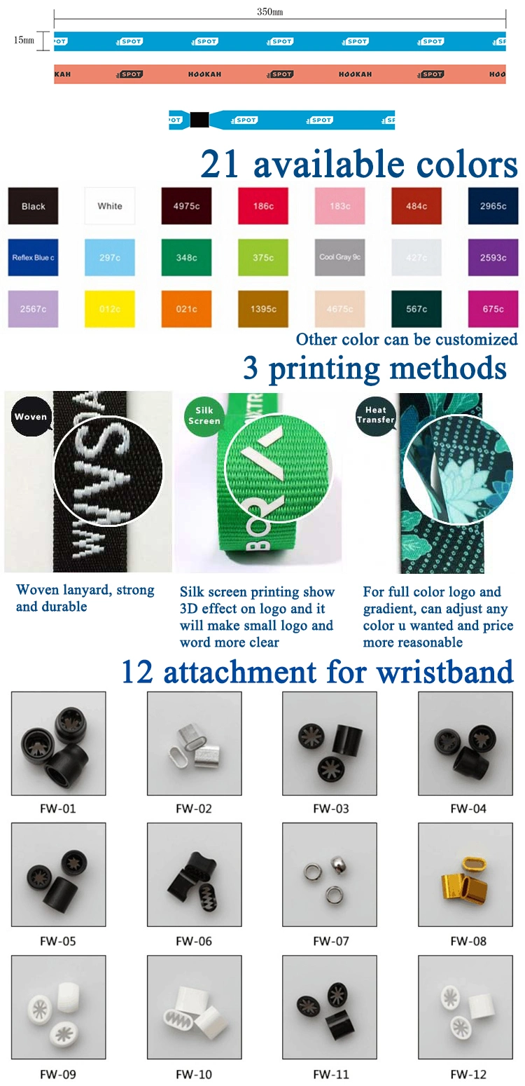 Factory Cost-Effective One Time Vinyl PVC Wristband ID Bracelet for Festival