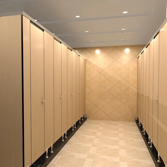 HPL Film Faced Plywood Wall Partition for Public Toilet