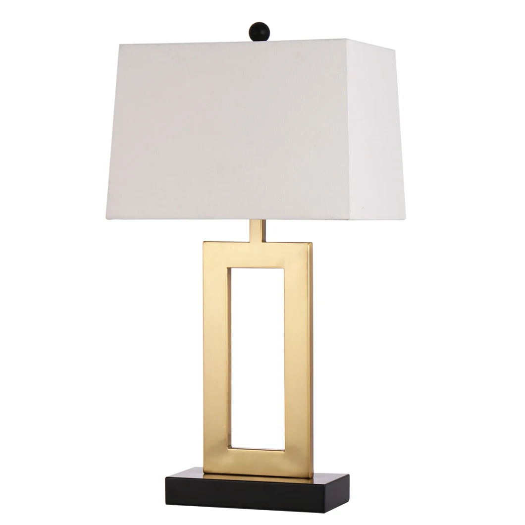 Decorative Lamp Table Lamp E27 with Fabric Shade Gold/ Black
