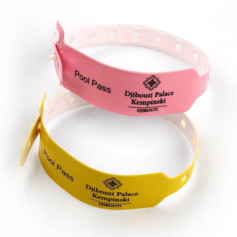 Factory Cost-Effective One Time Vinyl PVC Wristband ID Bracelet for Festival