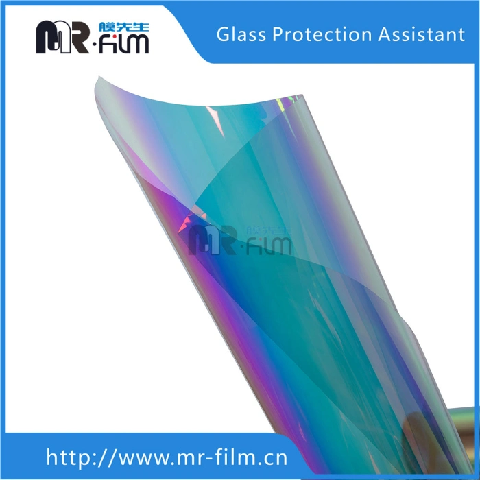 Self Adhesive 1.38X300m Dichroic Film Decorative Window Film Iridescent Glass Tint Film