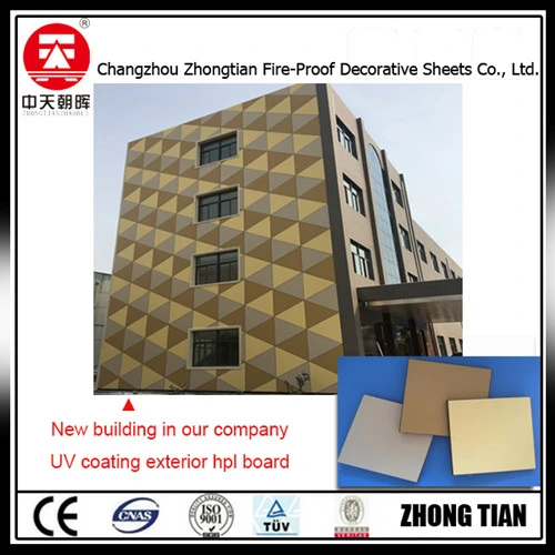 Zhongtian Polybett Anti-UV Film Coated Exterior HPL Wall Panel