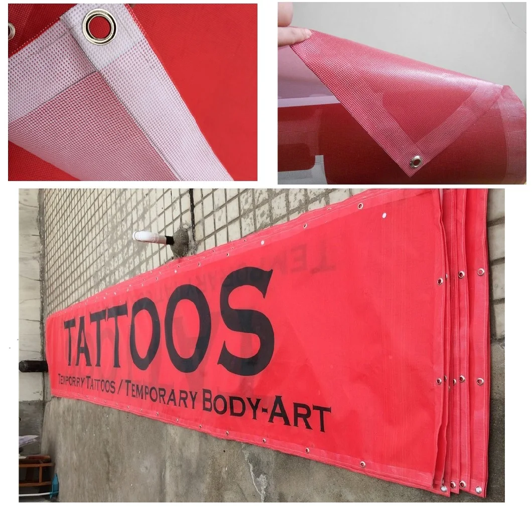 Decoration PVC Vinyl Banner, Indoor Banner with Eyelets and Ropes
