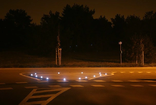 Plastic Solar LED Reflective Road Sign