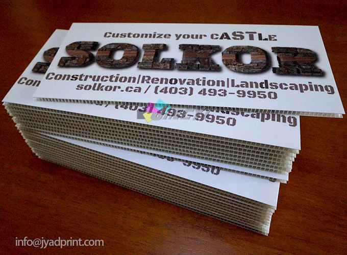 Printed Corrugated Plastic Board/Corflute/Correx/Cartonplast/Coreflute Sheet Sign Banner