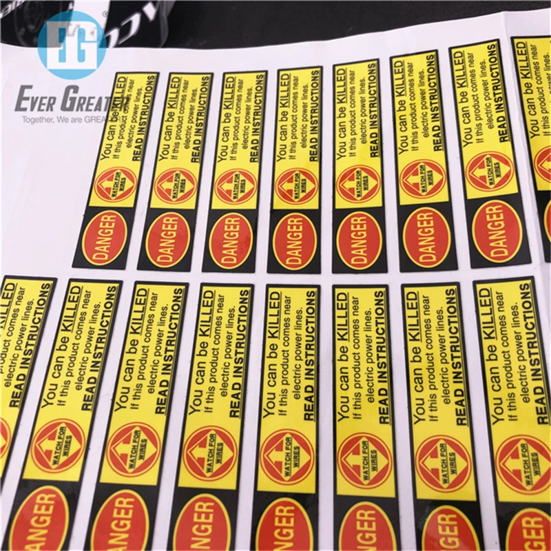 Die Cut Vinyl Sticker Popular Removable Software Sticker Warning Sticker