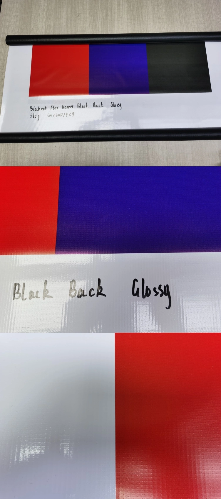Latest Manufacturer Black Grey /Back Banner Blockout PVC Flex Banner Coated Flex Banner
