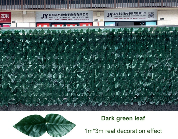 Wall Decoration PVC Film Artificial Leaf Grass Fence