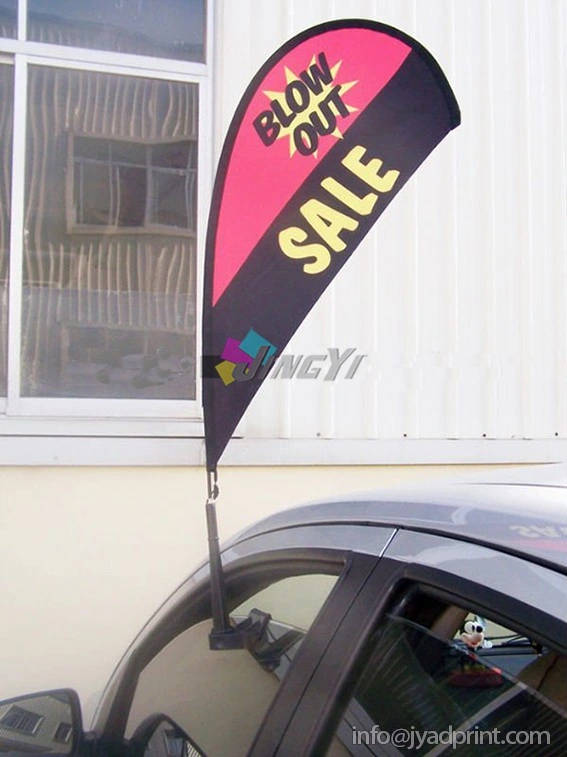 Small Car Window Teardrop Advertising Event Flag Banner, Car sports banner