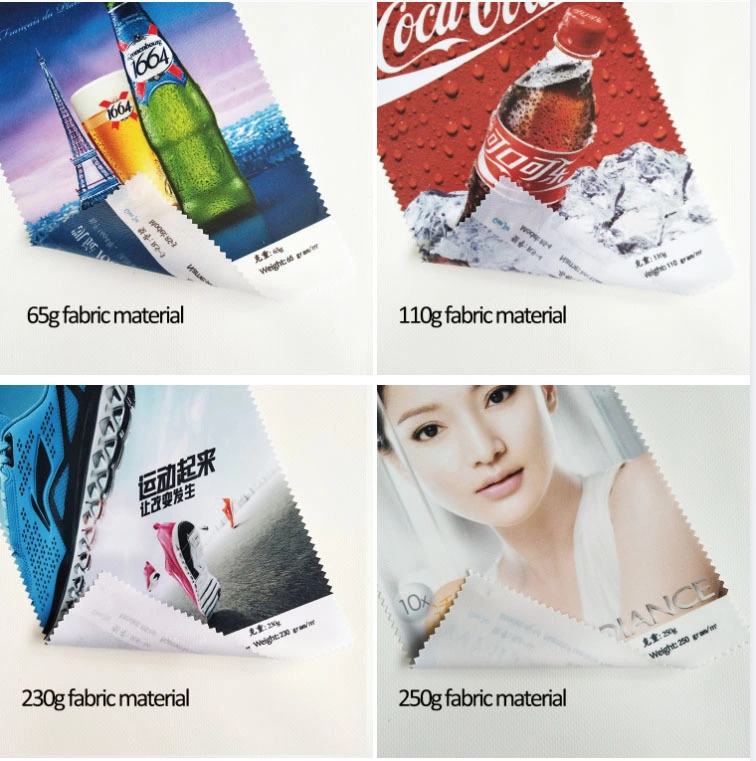Dye Sublimation Print Polyester Fabric Banner with Silicon Edge