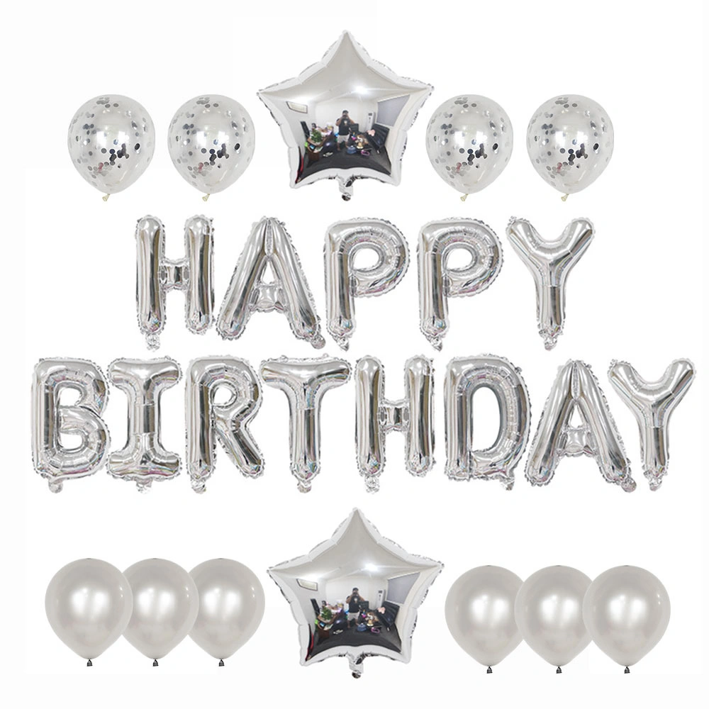16 Inches Happy Birthday Letter Set Party Decoration Aluminum Film Balloon for Birthday Party Decoration
