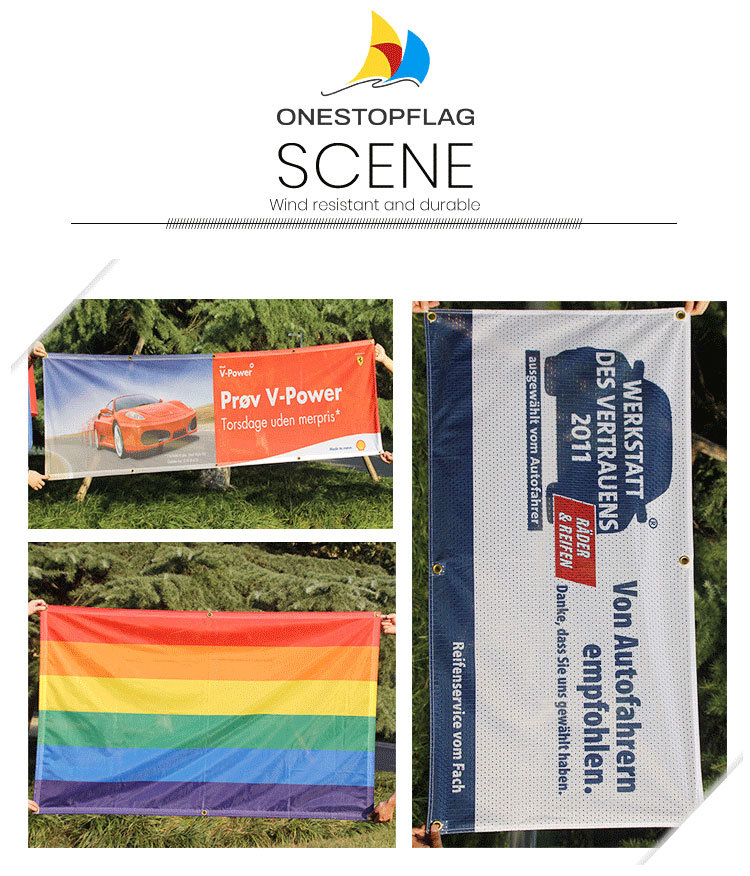 Flag Wholesale PVC Material Banner Full Color Printing Mesh Banner
